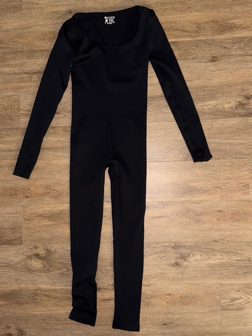 Women’s Black Long-Sleeve Fitted Jumpsuit